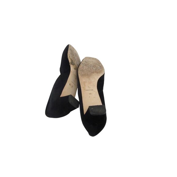 Frances Valentine McCall Black Velvet Crystal Embellished Shoes Sz 9B - Picture 8 of 8